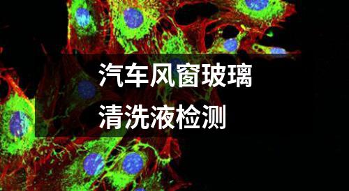 汽车风窗玻璃清洗液检测