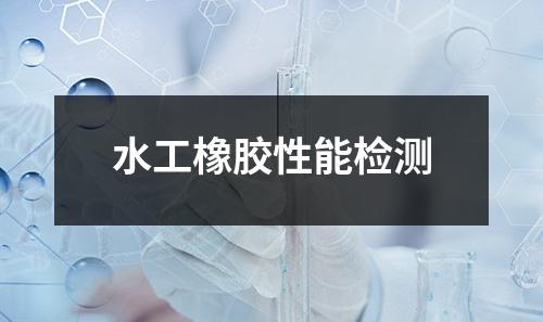 水工橡胶性能检测