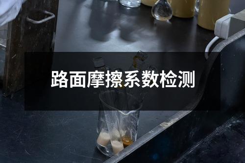 路面摩擦系数检测