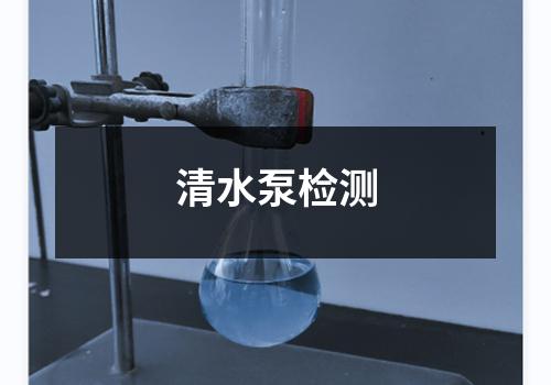 清水泵检测