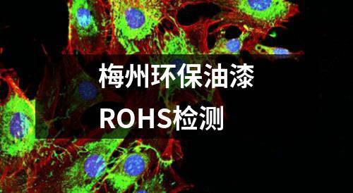 梅州环保油漆ROHS检测