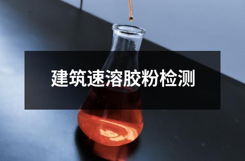 建筑速溶胶粉检测