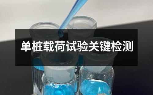 单桩载荷试验关键检测